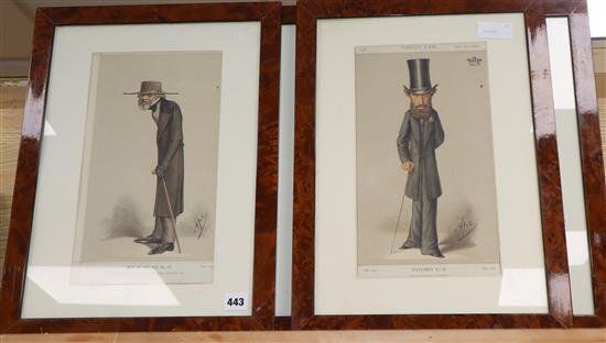 Four Vanity Fair cartoons by Ape; Statesmen number 57 and 67 and 78, and Men of The Day, number 12,